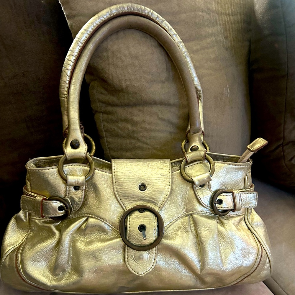 Chic Gold Shoulder Bag